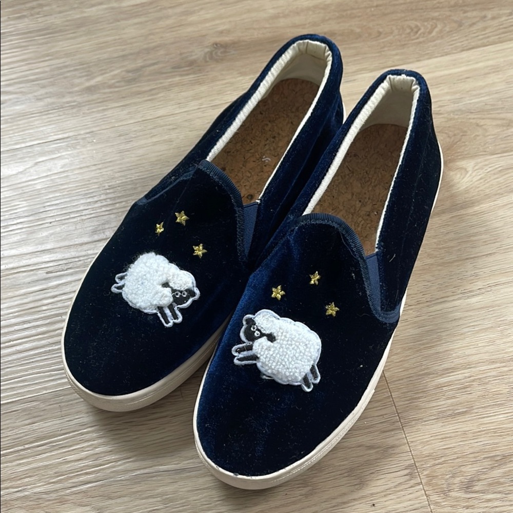 Soludos velvet slip on size 8